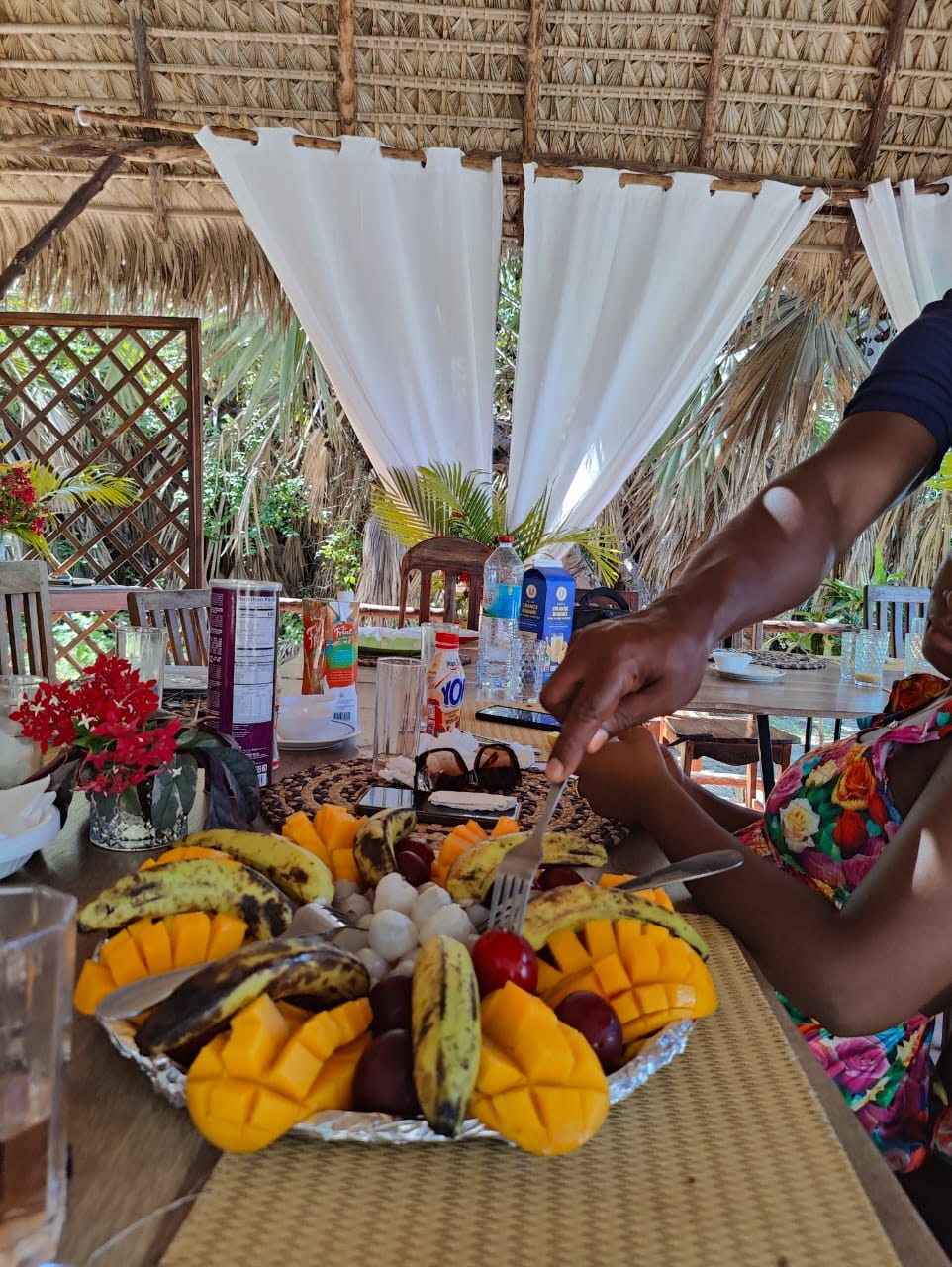 Cuisine et fruits tropicaux, restauration hotel